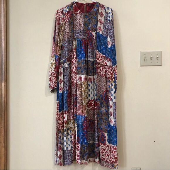 Zara Floral Cottage Boho Prairie Dress M - Picture 3 of 9